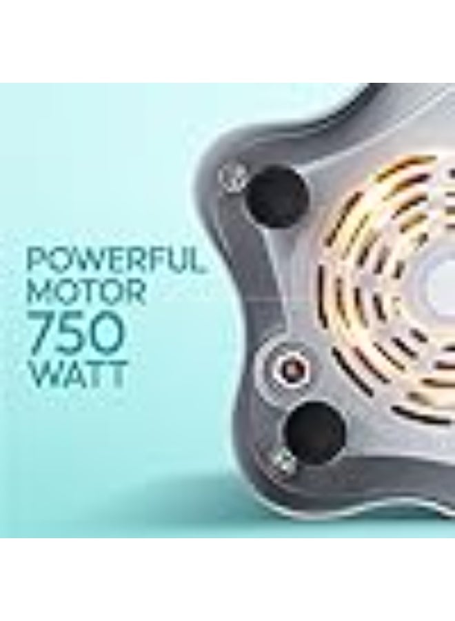 لونج واي Longway Super Dlx Juicer Mixer Grinder | Up to 750 Watt Powerful Motor | 4 Jars for Grinding, Mixing, Juicing | 2 Year Warranty | Black & Gray - Image 4